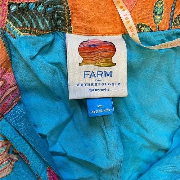 FARM Rio Tropical Floral Wide-Leg Pants - Teal and Orange - Picture 5 of 10